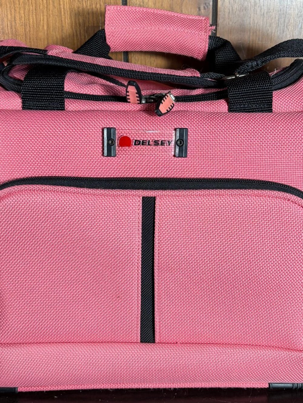 Delsey Paris Pink Weekender Carry-on Travel Bag w/ Shoulder Strap - EUC